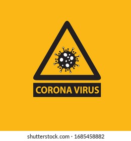 corona virus sign icon vector illustration. Danger corona virus