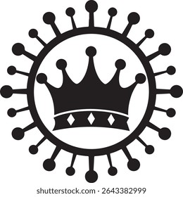 Corona Silhueta Vírus Ícone Design 