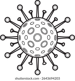Corona Silhueta Vírus Ícone Design 