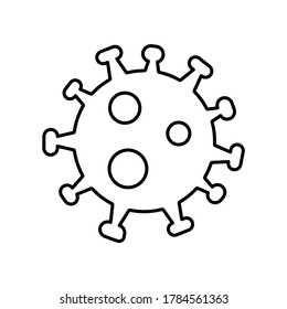 Corona Virus Single Vector Line Icon