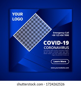 Corona Virus Social Media Banner Design Social Media Post Template