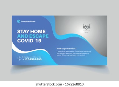 Corona virus Social media post, Medical health banner Template