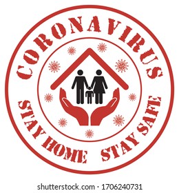 Corona Virus Stay Home Stay Safe Concept Seal