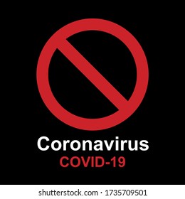 Corona virus STOP sign. Coronavirus symbol, vector. Covid 19