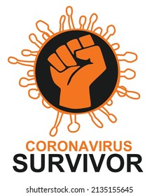 Corona virus survivor. vector illustration