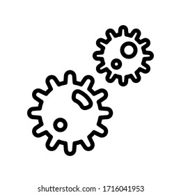 corona virus symbol icon. Vector illustration of line icon. for medical application needs