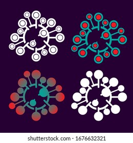 Corona Virus symbol set vector illustration for commercial use