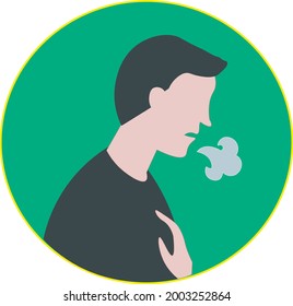 Corona Virus Symptom: Shortness Of Breath Icon - Shutterstock ID 2003252864