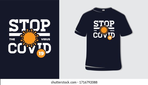 Diseño del pantalones Corona Virus T.  Vector de diseño de afiches de citas de enfermedades del virus Corona. Detener el Pantalones de virus Covid-19 T