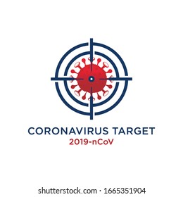 Corona virus target, vector illustration of corona virus in Wuhan, corona virus infection. 2019-nvoc.corona microbial virus.