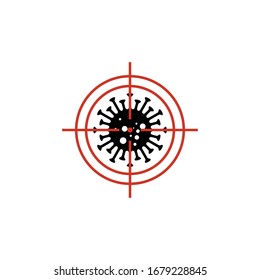 Destino del virus Corona, ilustración vectorial del virus de la corona en Wuhan, infección por el virus de la corona. Virus microbiano 2019-naos.corona.