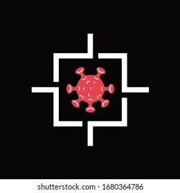 corona virus target. vector illustration of corona virus. 2019 ncov. global spread.
