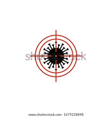 Corona virus target, vector illustration of corona virus in Wuhan, corona virus infection. 2019-nvoc.corona microbial virus.