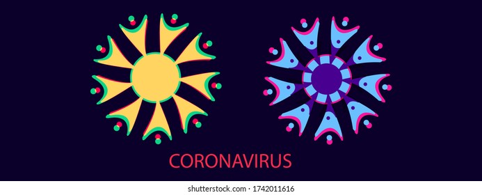 Corona Virus Template Illustration Design