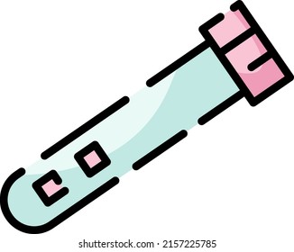 Corona virus test, illustration, vector on a white background.