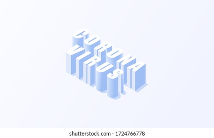 Corona Virus test isometric background vector design.
