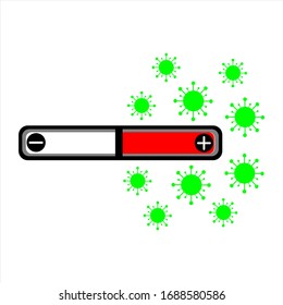 Ilustración vectorial de prueba del virus Corona.