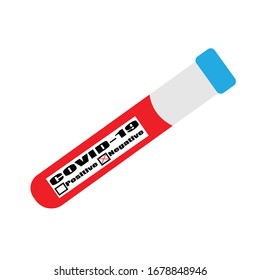 corona virus testing test tube vector illustration on white background 