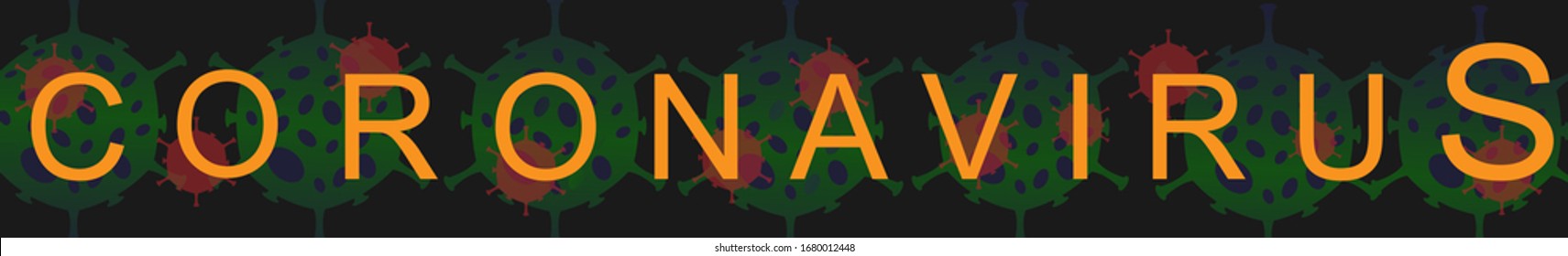 CORONA virus text and banner vector illustration.