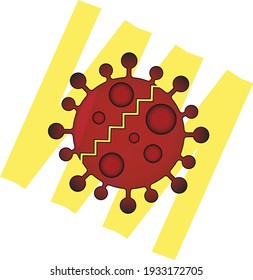 Corona virus that has been damaged