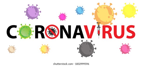 Corona-Virus-Typografie, Coronavirus-Hintergrund