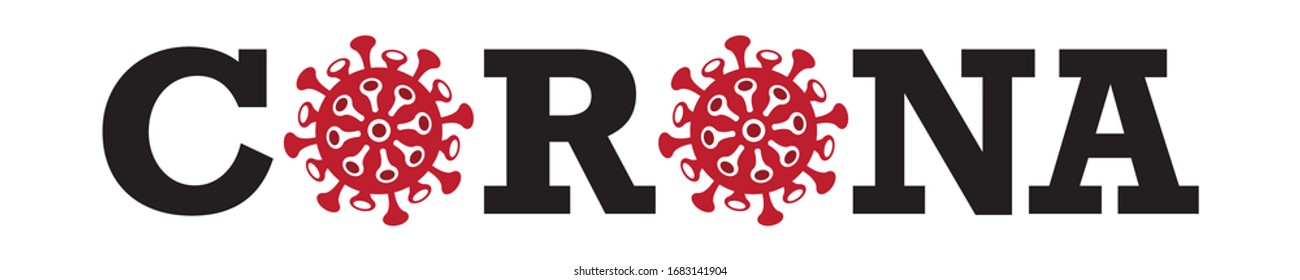 Corona Virus typography vector design