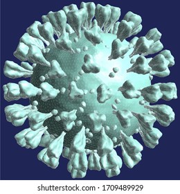 Corona Virus Vektorillustration 03. Illustration einzeln auf weißem Hintergrund. 