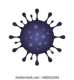 Virus corona vectorial 3d. Coronavirus realista