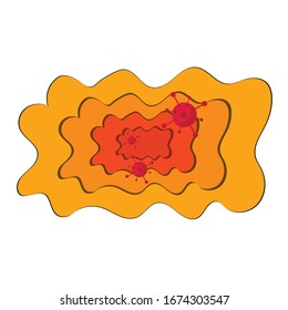 corona virus vector background abstract papercut