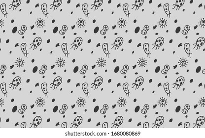 Corona virus vector background. Bacteria micro-organism pattern background.