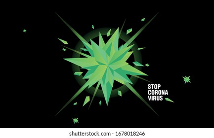 Corona-Virus-Vektorillustration, Hintergrund covid