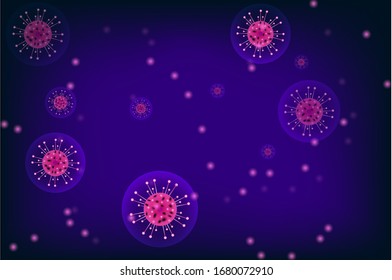 Ilustración de fondo del vector del virus Corona