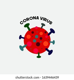 corona virus vector concept template design illustration