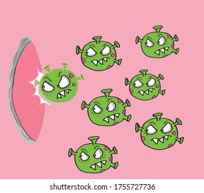 corona virus vector design. eps10