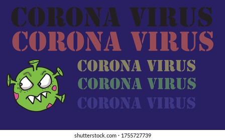 Corona-Virus-Vektordesign. eps10