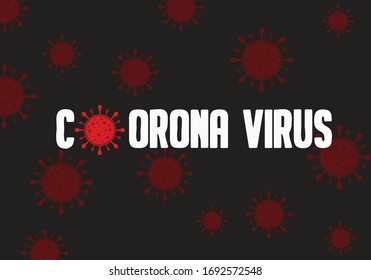 Diseño vectorial del virus Corona. Ilustración de virus