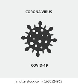 icono del vector del virus de la corona covid-19 enfermedad pandémica de la porcelana