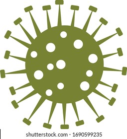 icono del vector de virus corona en fondo transparente