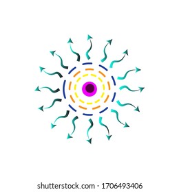 
Corona virus vector icon with a white background and using eps 10 format