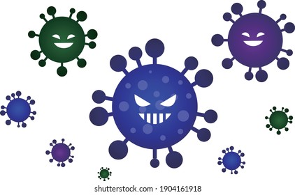 corona virus vector illustration covid-19