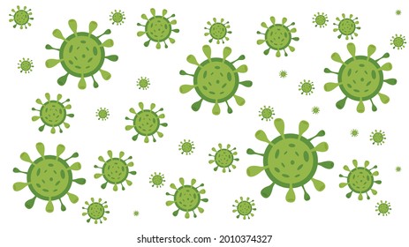 Diseño de ilustración vectorial del virus Corona sin fondo.