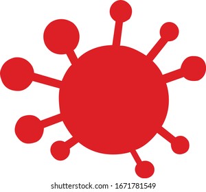Corona virus vector illustration. Flat style.
