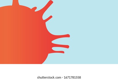 Ilustración vectorial del virus Corona. Estilo plano.

