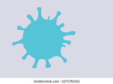 Corona virus vector illustration. Flat style.
