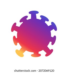 Corona virus vector illustration with gradient color background