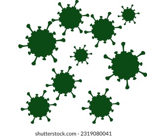 corona virus vector illustration, virus granules
