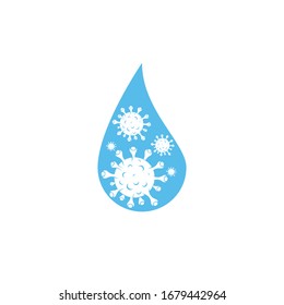 corona Virus vector illustration icon template design