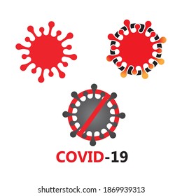 Icono de ilustración de vector de virus de Corona