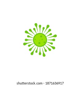diseño de plantillas de icono de ilustración de vector de virus corona