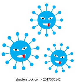 Corona-Virus-Vektorgrafik auf weißem Hintergrund